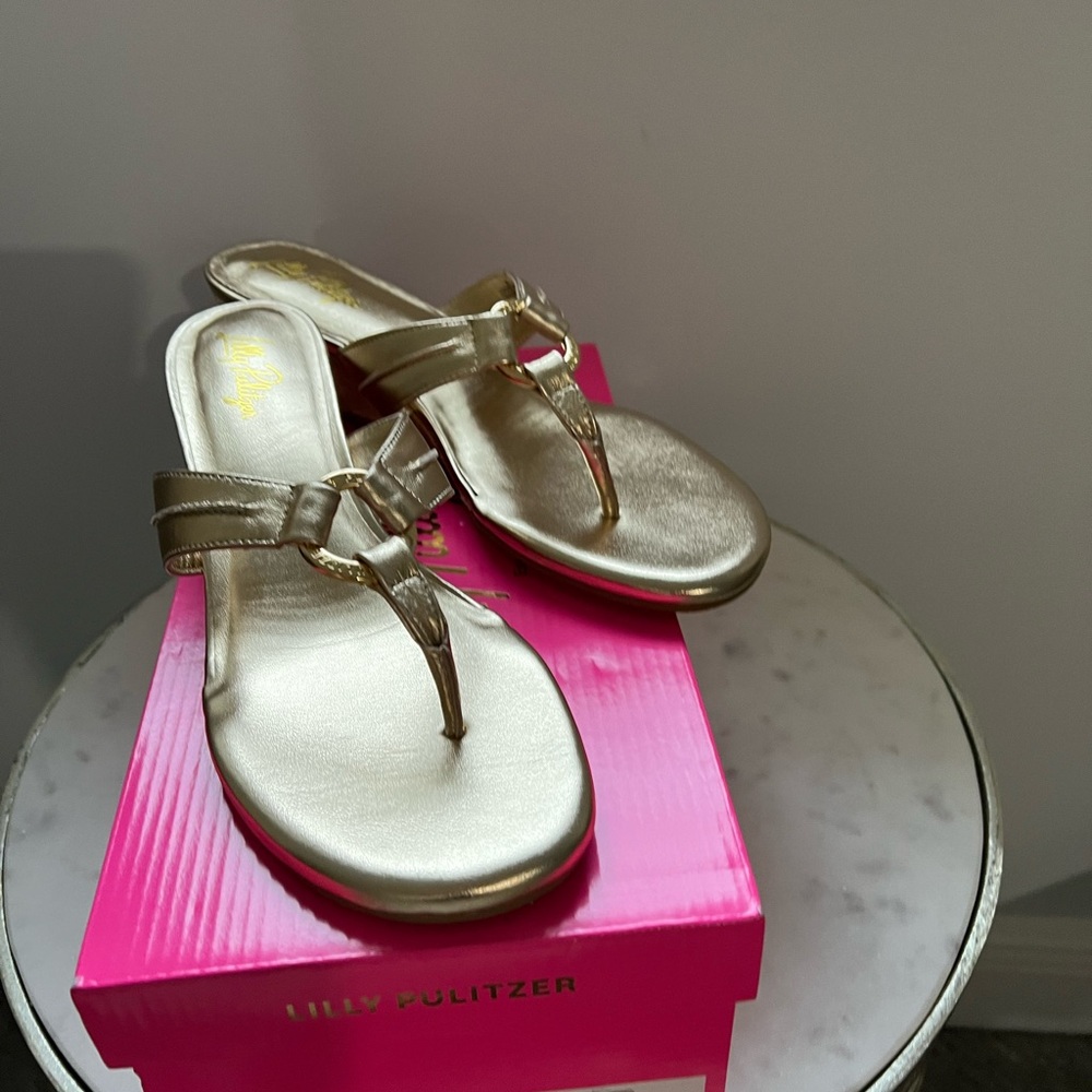 Lilly Pulitzer Gold Sandals